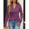 image:imageANRABESS Womens Long Sleeve Shirts V Neck Business Casual Work Tunic Tops Basic Tees 2025 Fall OutfitsMauve
