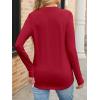 image:imageANRABESS Womens Long Sleeve Shirts V Neck Business Casual Work Tunic Tops Basic Tees 2025 Fall OutfitsRed