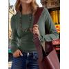 image:imageANRABESS Womens Long Sleeve Waffle Knit Shirts Casual Slim Fitted Crew Neck Thermal Tops Basic Tee 2026 Fall Trendy OutfitsArmy Green