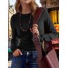 image:imageANRABESS Womens Long Sleeve Waffle Knit Shirts Casual Slim Fitted Crew Neck Thermal Tops Basic Tee 2026 Fall Trendy OutfitsBlack
