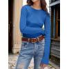 image:imageANRABESS Womens Long Sleeve Waffle Knit Shirts Casual Slim Fitted Crew Neck Thermal Tops Basic Tee 2026 Fall Trendy OutfitsRoyal Blue