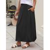image:imageANRABESS Womens Maxi Skirt Summer Trendy High Waisted Boho Flowy Long Skirts 2026 Spring Fashion Beach Vacation ClothesBlack