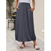 image:imageANRABESS Womens Maxi Skirt Summer Trendy High Waisted Boho Flowy Long Skirts 2026 Spring Fashion Beach Vacation ClothesDark Grey