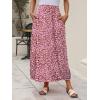 image:imageANRABESS Womens Maxi Skirt Summer Trendy High Waisted Boho Flowy Long Skirts 2026 Spring Fashion Beach Vacation ClothesFloral Pink