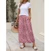 image:imageANRABESS Womens Maxi Skirt Summer Trendy High Waisted Boho Flowy Long Skirts 2026 Spring Fashion Beach Vacation ClothesFloral Pink