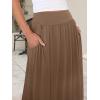 image:imageANRABESS Womens Maxi Skirt Summer Trendy High Waisted Boho Flowy Long Skirts 2026 Spring Fashion Beach Vacation ClothesKhaki