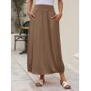 image:imageANRABESS Womens Maxi Skirt Summer Trendy High Waisted Boho Flowy Long Skirts 2026 Spring Fashion Beach Vacation ClothesKhaki