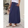 image:imageANRABESS Womens Maxi Skirt Summer Trendy High Waisted Boho Flowy Long Skirts 2026 Spring Fashion Beach Vacation ClothesNavy Blue