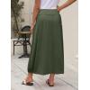 image:imageANRABESS Womens Maxi Skirt Summer Trendy High Waisted Boho Flowy Long Skirts 2026 Spring Fashion Beach Vacation ClothesOlive Green