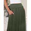 image:imageANRABESS Womens Maxi Skirt Summer Trendy High Waisted Boho Flowy Long Skirts 2026 Spring Fashion Beach Vacation ClothesOlive Green