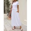 image:imageANRABESS Womens Maxi Skirt Summer Trendy High Waisted Boho Flowy Long Skirts 2026 Spring Fashion Beach Vacation ClothesWhite