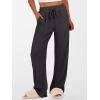 image:imageANRABESS Womens Ribbed Knit Lounge Pajama Pants Soft Fuzzy Comfy Wide Leg Drawstring Fall Loose Pj Bottoms with PocketsBlack