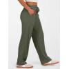 image:imageANRABESS Womens Ribbed Knit Lounge Pajama Pants Soft Fuzzy Comfy Wide Leg Drawstring Fall Loose Pj Bottoms with PocketsDeep Green