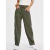 image:imageANRABESS Womens Striped Barrel Casual Pants 2026 Trendy Summer Elastic Drawstring Baggy Lounge Wide Leg Trousers with PocketsArmy Green White Stripe