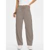 image:imageANRABESS Womens Striped Barrel Casual Pants 2026 Trendy Summer Elastic Drawstring Baggy Lounge Wide Leg Trousers with PocketsKhaki White Stripe