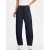 image:imageANRABESS Womens Striped Barrel Casual Pants 2026 Trendy Summer Elastic Drawstring Baggy Lounge Wide Leg Trousers with PocketsNavy Blue White Stripe