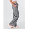 image:imageANRABESS Womens Striped Gingham Pants 2026 Spring Pajama Lounge Boxer Pants Casual Wide Leg Drawstring PJ Bottoms TrousersBlack White Plaid