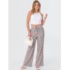 image:imageANRABESS Womens Striped Gingham Pants 2026 Spring Pajama Lounge Boxer Pants Casual Wide Leg Drawstring PJ Bottoms TrousersBrown White Plaid