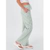 image:imageANRABESS Womens Striped Gingham Pants 2026 Spring Pajama Lounge Boxer Pants Casual Wide Leg Drawstring PJ Bottoms TrousersGreen White Plaid