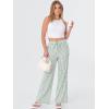 image:imageANRABESS Womens Striped Gingham Pants 2026 Spring Pajama Lounge Boxer Pants Casual Wide Leg Drawstring PJ Bottoms TrousersGreen White Plaid