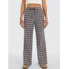 image:imageANRABESS Womens Striped Gingham Pants 2026 Spring Pajama Lounge Boxer Pants Casual Wide Leg Drawstring PJ Bottoms TrousersMulti Coffee Plaid