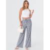 image:imageANRABESS Womens Striped Gingham Pants 2026 Spring Pajama Lounge Boxer Pants Casual Wide Leg Drawstring PJ Bottoms TrousersNavy Blue White Plaid
