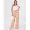 image:imageANRABESS Womens Striped Gingham Pants 2026 Spring Pajama Lounge Boxer Pants Casual Wide Leg Drawstring PJ Bottoms TrousersOrange White Plaid