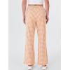 image:imageANRABESS Womens Striped Gingham Pants 2026 Spring Pajama Lounge Boxer Pants Casual Wide Leg Drawstring PJ Bottoms TrousersOrange White Plaid