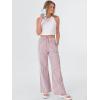 image:imageANRABESS Womens Striped Gingham Pants 2026 Spring Pajama Lounge Boxer Pants Casual Wide Leg Drawstring PJ Bottoms TrousersRed White Stripe