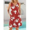 image:imageANRABESS Womens Summer Casual V Neck Sleeveless Mini Dress 2026 Beach Cover Up Sundress Trendy Cute Vacation ClothesRed White Floral