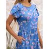 image:imageANRABESS Womens Summer Short Sleeve ALine Midi Dresses Casual Floral TShirt Dresses Flowy Beach Sundress with PocketsBlue Pink Flower