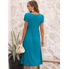 image:imageANRABESS Womens Summer Short Sleeve ALine Midi Dresses Casual Floral TShirt Dresses Flowy Beach Sundress with PocketsLake