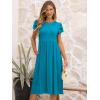 image:imageANRABESS Womens Summer Short Sleeve ALine Midi Dresses Casual Floral TShirt Dresses Flowy Beach Sundress with PocketsLake