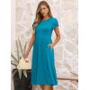 image:imageANRABESS Womens Summer Short Sleeve ALine Midi Dresses Casual Floral TShirt Dresses Flowy Beach Sundress with PocketsLake