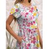 image:imageANRABESS Womens Summer Short Sleeve ALine Midi Dresses Casual Floral TShirt Dresses Flowy Beach Sundress with PocketsMulticolour Floral