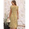 image:imageANRABESS Womens Summer Short Sleeve ALine Midi Dresses Casual Floral TShirt Dresses Flowy Beach Sundress with PocketsPrint Floral