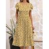 image:imageANRABESS Womens Summer Short Sleeve ALine Midi Dresses Casual Floral TShirt Dresses Flowy Beach Sundress with PocketsPrint Floral