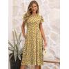 image:imageANRABESS Womens Summer Short Sleeve ALine Midi Dresses Casual Floral TShirt Dresses Flowy Beach Sundress with PocketsPrint Floral