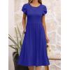 image:imageANRABESS Womens Summer Short Sleeve ALine Midi Dresses Casual Floral TShirt Dresses Flowy Beach Sundress with PocketsRoyal Blue