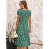 image:imageANRABESS Womens Summer Short Sleeve ALine Midi Dresses Casual Floral TShirt Dresses Flowy Beach Sundress with PocketsWhite Purple Floral