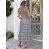 image:imageANRABESS Womens Summer Sleeveless Maxi Dress Square Neck Smocked Boho Casual Ruffle Strap Flowy ALine Long Beach SundressBlack Plaid