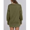 image:imageANRABESS Womens Sweatshirts Oversized Casual Loose Button Up Henley Pullover Top High Low Split 2025 Fall Fashion OutfitsArmy Green