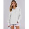image:imageANRABESS Womens Sweatshirts Oversized Casual Loose Button Up Henley Pullover Top High Low Split 2025 Fall Fashion OutfitsLight Grey