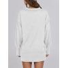 image:imageANRABESS Womens Sweatshirts Oversized Casual Loose Button Up Henley Pullover Top High Low Split 2025 Fall Fashion OutfitsLight Grey