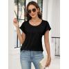 image:imageANRABESS Womens T Shirts Pleated amp Short Sleeve Summer Tops Business Casual Dressy Blouses 2026 Cute Fashion ClothesBlack