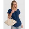 image:imageANRABESS Womens T Shirts Pleated amp Short Sleeve Summer Tops Business Casual Dressy Blouses 2026 Cute Fashion ClothesBlue
