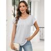 image:imageANRABESS Womens T Shirts Pleated amp Short Sleeve Summer Tops Business Casual Dressy Blouses 2026 Cute Fashion ClothesWhite