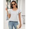 image:imageANRABESS Womens T Shirts Pleated amp Short Sleeve Summer Tops Business Casual Dressy Blouses 2026 Cute Fashion ClothesWhite