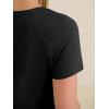 image:imageANRABESS Womens Tops Short Sleeve V Neck Shirts Summer Basic Tee Trendy Cute Tshirts 2026 Spring Casual OutfitsBlack