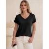 image:imageANRABESS Womens Tops Short Sleeve V Neck Shirts Summer Basic Tee Trendy Cute Tshirts 2026 Spring Casual OutfitsBlack
